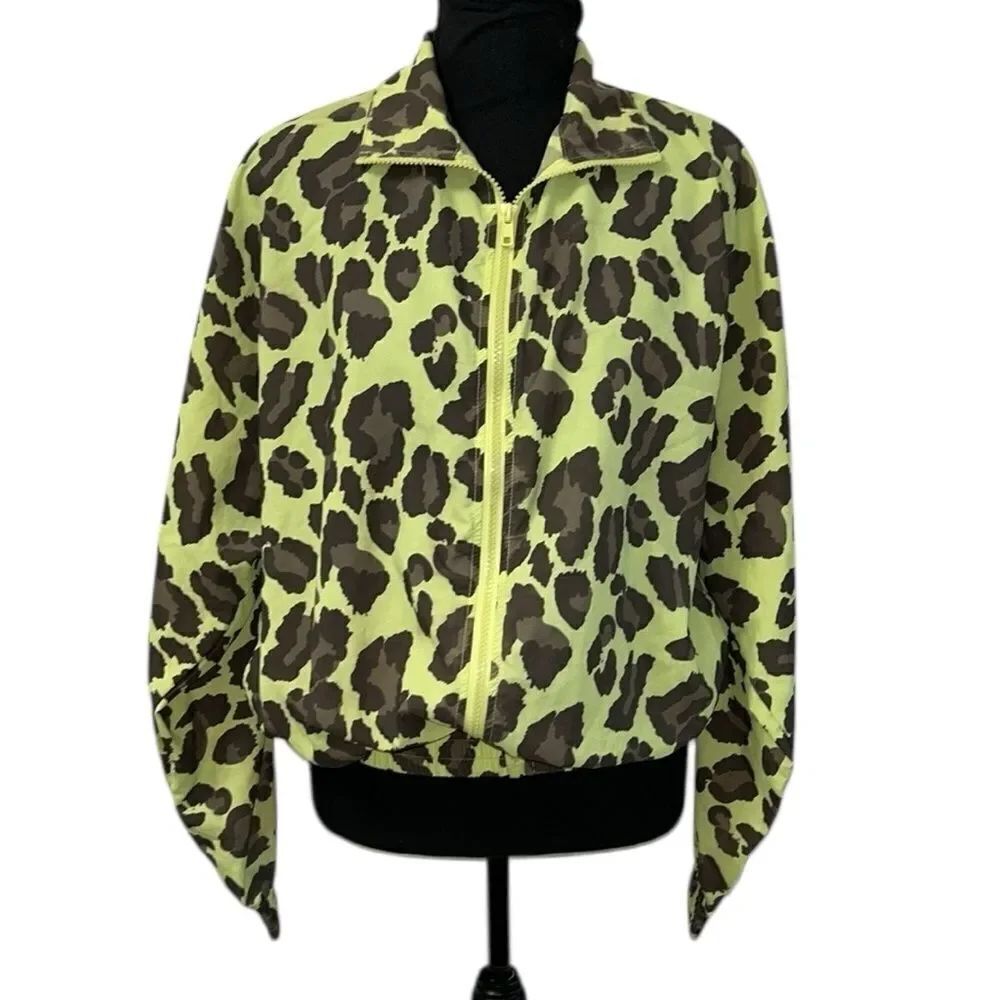 Fashion Nova Cheetah Print Windbreaker Zip up Lightweight Jacket(Size XS)
